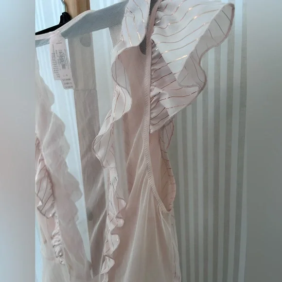 Victoria’s Secret Teddy Bodysuit Pink w/ Gold Metallic Stripe Size Large NWT - Picture 9 of 10